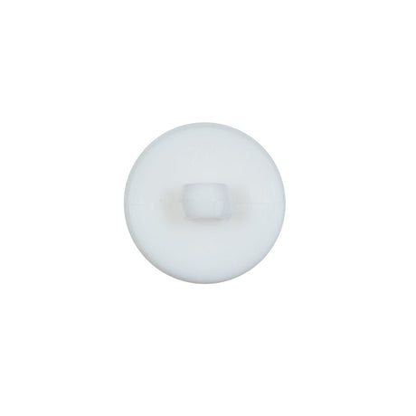Italian White Plated Bevel-Cut Button - 24L/15mm