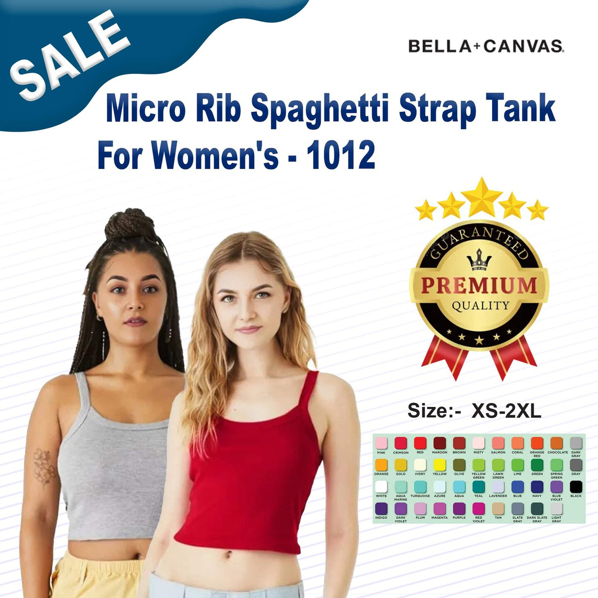 Women's Micro Rib Spaghetti Strap Tank
