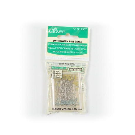 Clover Extra Fine Patchwork Pins - 100 Count