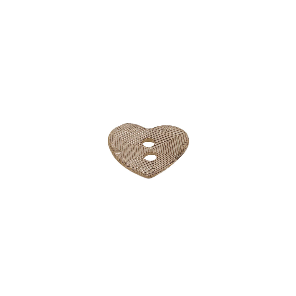 Italian Iridescent Heart-Shaped Shell Button - 18L/11.5mm