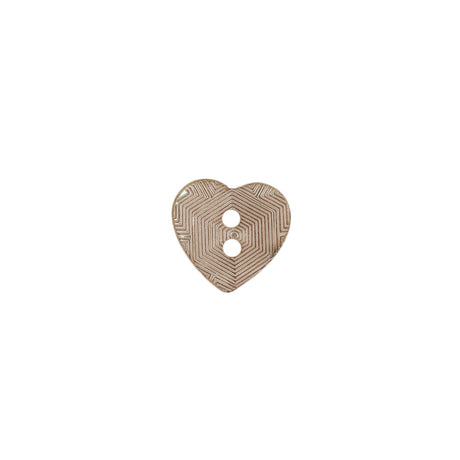Italian Iridescent Heart-Shaped Shell Button - 18L/11.5mm