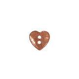 Italian Pink Heart-Shaped Shell Button - 18L/11.5mm