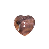 Italian Pink Heart-Shaped Shell Button - 32L/20mm