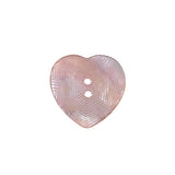 Italian Pink Heart-Shaped Shell Button - 32L/20mm