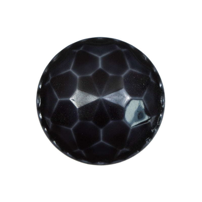 Italian Charcoal Plated Bevel-Cut Button - 40L/25.5mm