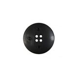Italian Black Plastic 4-Hole Button - 24L/15mm