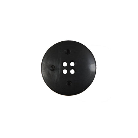 Italian Black Plastic 4-Hole Button - 24L/15mm