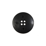 Italian Black Plastic 4-Hole Button - 32L/20mm