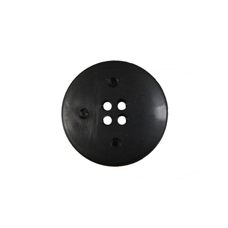 Italian Black Plastic 4-Hole Button - 32L/20mm
