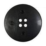 Italian Black Plastic 4-Hole Button - 54L/34mm