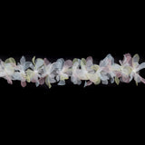 Italian Pastel Pink, Yellow and White 3D Organdy Floral Trim - 4"