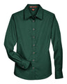 Harriton Women's Easy Blend Long Sleeve Twill Dress Shirt with Stain-Release