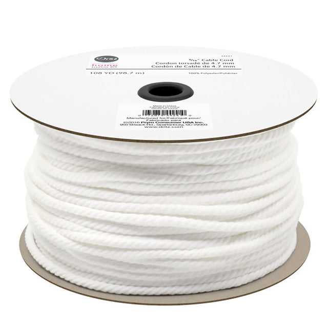Dritz Home 3/16" Cable Cord - White - 108yds