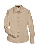 Harriton Women's Easy Blend Long Sleeve Twill Dress Shirt with Stain-Release