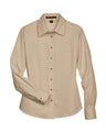 Harriton Women's Easy Blend Long Sleeve Twill Dress Shirt with Stain-Release