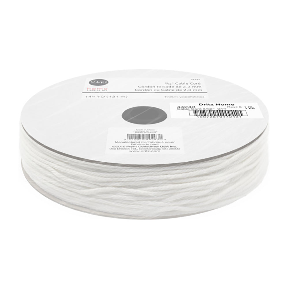 Dritz Home 3/32" Cable Cord - White - 144yds