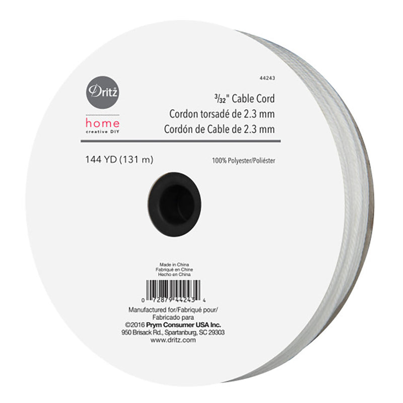 Dritz Home 3/32" Cable Cord - White - 144yds