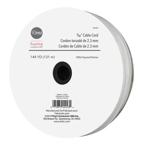 Dritz Home 3/32" Cable Cord - White - 144yds