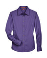 Harriton Women's Easy Blend Long Sleeve Twill Dress Shirt with Stain-Release