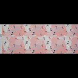 Cotton Poplin - Pink and Blue Faces on Geometrics - Les Femmes en Pois Print - Mood Exclusive Avenable Collection