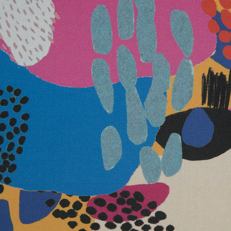 Cotton Poplin - Pink, Blue and Yellow Abstract - Etudier en Spontaneite Print - Mood Exclusive Avenable Collection