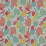 Cotton Poplin - White and Green Leaves and Dots - Botanique a La Discotheque Print - Mood Exclusive Avenable Collection