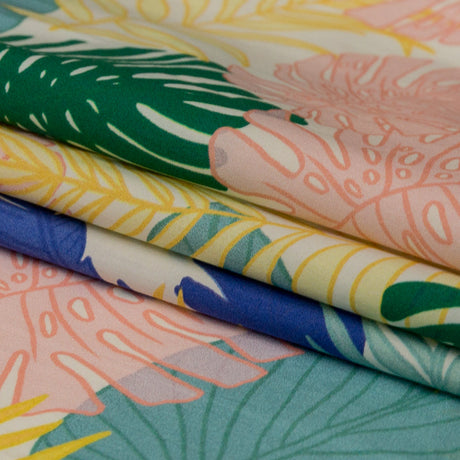 Mood Exclusive Feuilles Soufflées par le vent Tropical Cotton Poplin