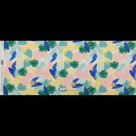 Mood Exclusive Feuilles Soufflées par le vent Tropical Cotton Poplin