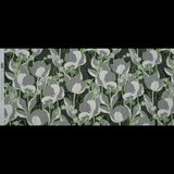 Cotton Poplin - Green Striped Flowers - Fleurs en Vert Print - Mood Exclusive Avenable Collection