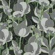 Cotton Poplin - Green Striped Flowers - Fleurs en Vert Print - Mood Exclusive Avenable Collection