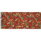 Cotton Poplin - Red and Yellow Leaves and Fruit - Girl from Ipanema Print - Mood Exclusive Avenable Collection
