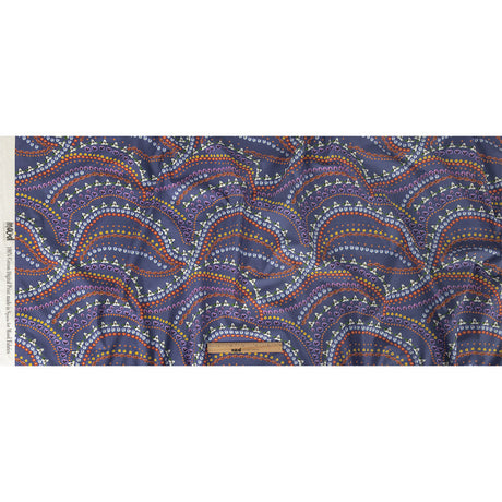 Mood Exclusive Danse des Fleurs Blue Cotton Poplin