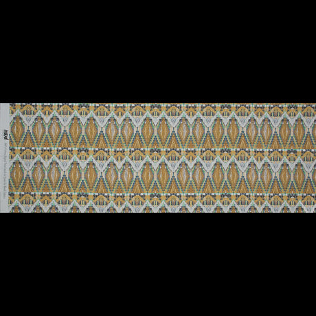 Cotton Poplin - Blue and Yellow Stairstep Diamonds - Formes Jaunes Print - Mood Exclusive Avenable Collection