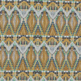Cotton Poplin - Blue and Yellow Stairstep Diamonds - Formes Jaunes Print - Mood Exclusive Avenable Collection