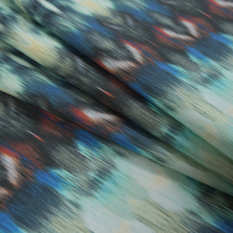 Cotton Poplin - Blue and Red Abstract - Rorschach Rainbow Print - Mood Exclusive Avenable Collection