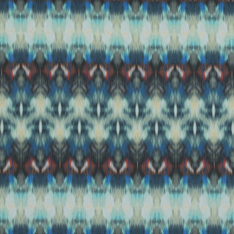 Cotton Poplin - Blue and Red Abstract - Rorschach Rainbow Print - Mood Exclusive Avenable Collection