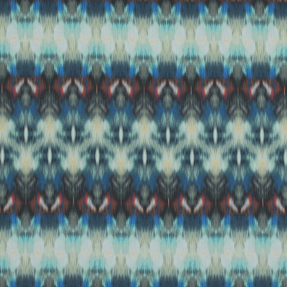 Cotton Poplin - Blue and Red Abstract - Rorschach Rainbow Print - Mood Exclusive Avenable Collection