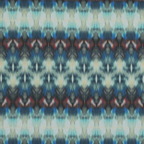 Cotton Poplin - Blue and Red Abstract - Rorschach Rainbow Print - Mood Exclusive Avenable Collection