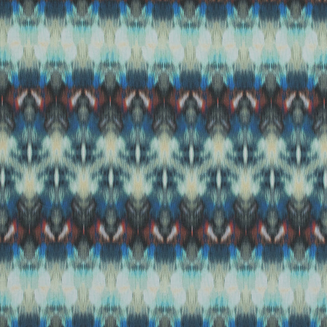 Cotton Poplin - Blue and Red Abstract - Rorschach Rainbow Print - Mood Exclusive Avenable Collection