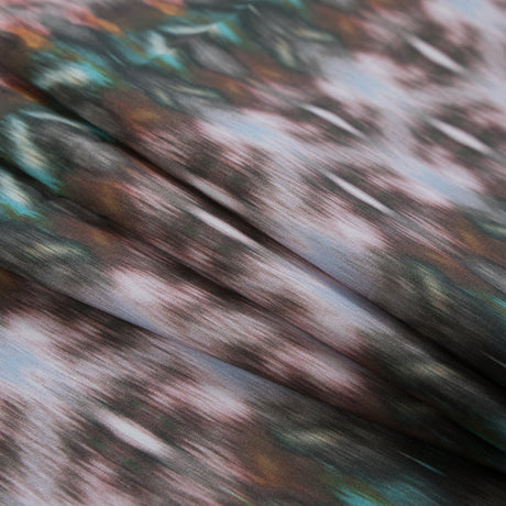 Cotton Poplin - Green and Red Abstract - Rorschach Rainbow Print - Mood Exclusive Avenable Collection