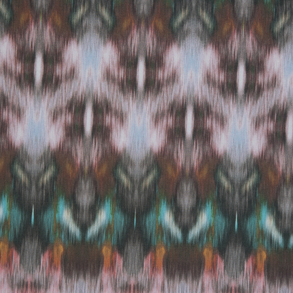 Cotton Poplin - Green and Red Abstract - Rorschach Rainbow Print - Mood Exclusive Avenable Collection
