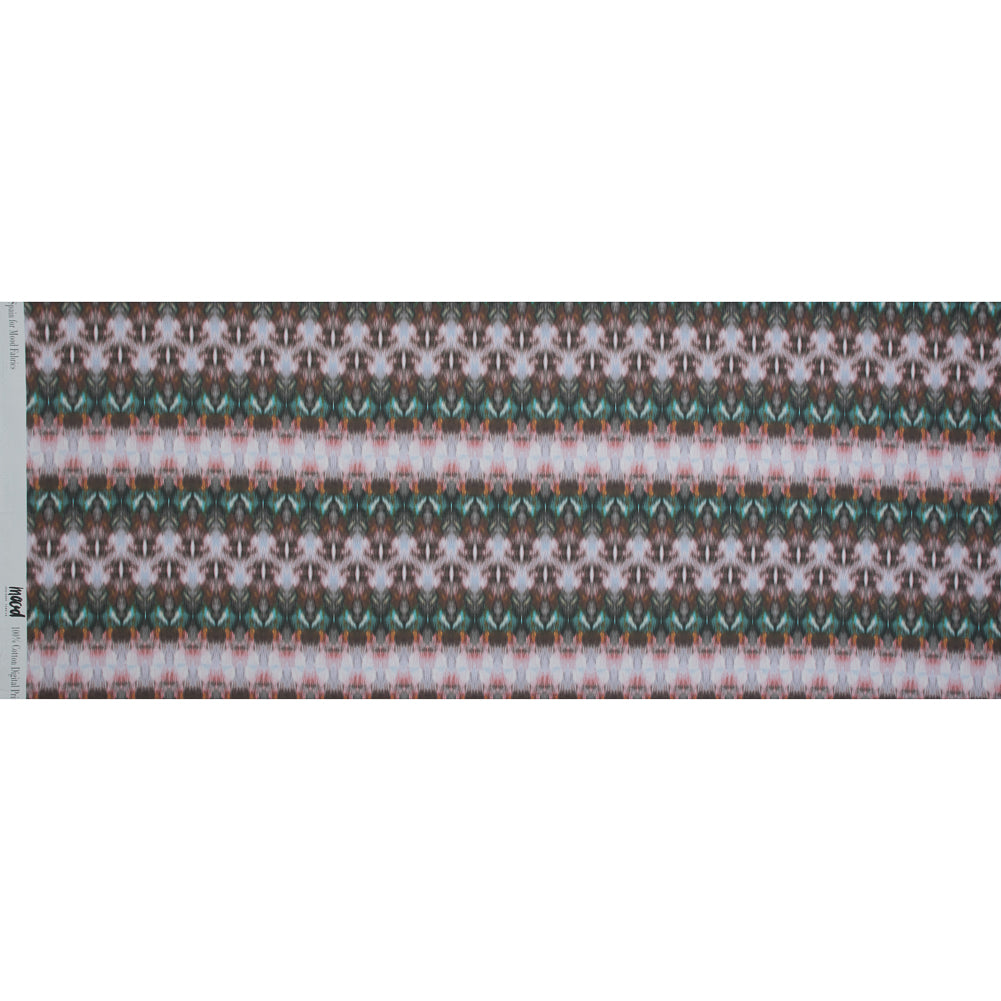 Cotton Poplin - Green and Red Abstract - Rorschach Rainbow Print - Mood Exclusive Avenable Collection