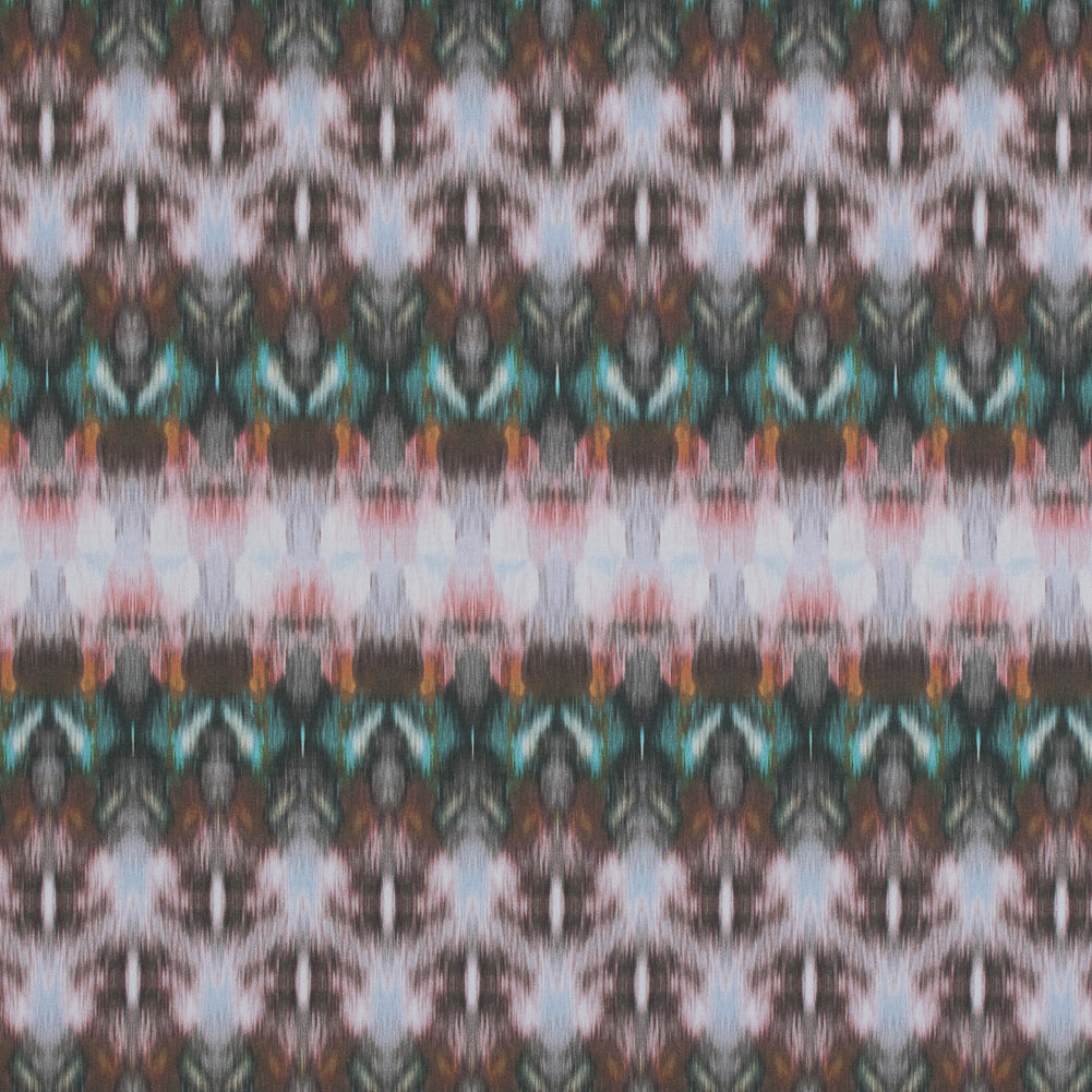 Cotton Poplin - Green and Red Abstract - Rorschach Rainbow Print - Mood Exclusive Avenable Collection