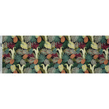 Stretch Cotton Sateen - Black and Green Leaves - Tropikaj Lumoj Print - Mood Exclusive Avenable Collection