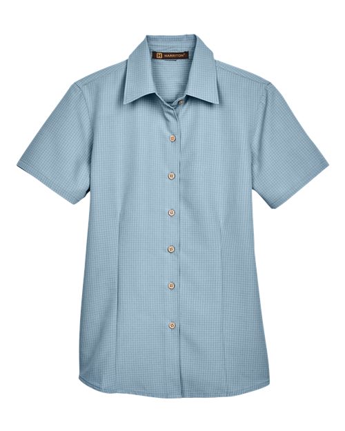 Harriton Women's Barbados Textured Camp Shirt