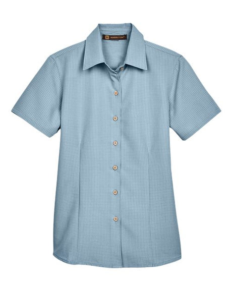 Harriton Women's Barbados Textured Camp Shirt