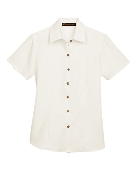 Harriton Women's Barbados Textured Camp Shirt