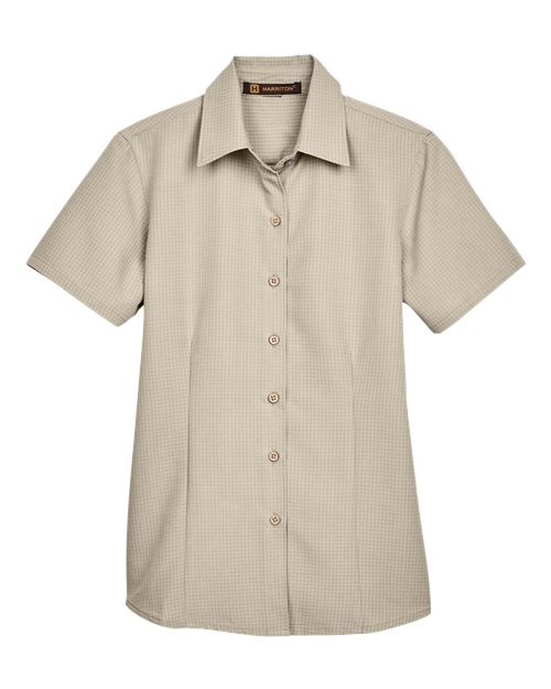 Harriton Women's Barbados Textured Camp Shirt