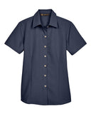 Harriton Women's Barbados Textured Camp Shirt