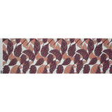Stretch Cotton Sateen - Peach and Plum Feathers or Leaves - Bright Dead Things Print - Mood Exclusive Avenable Collection